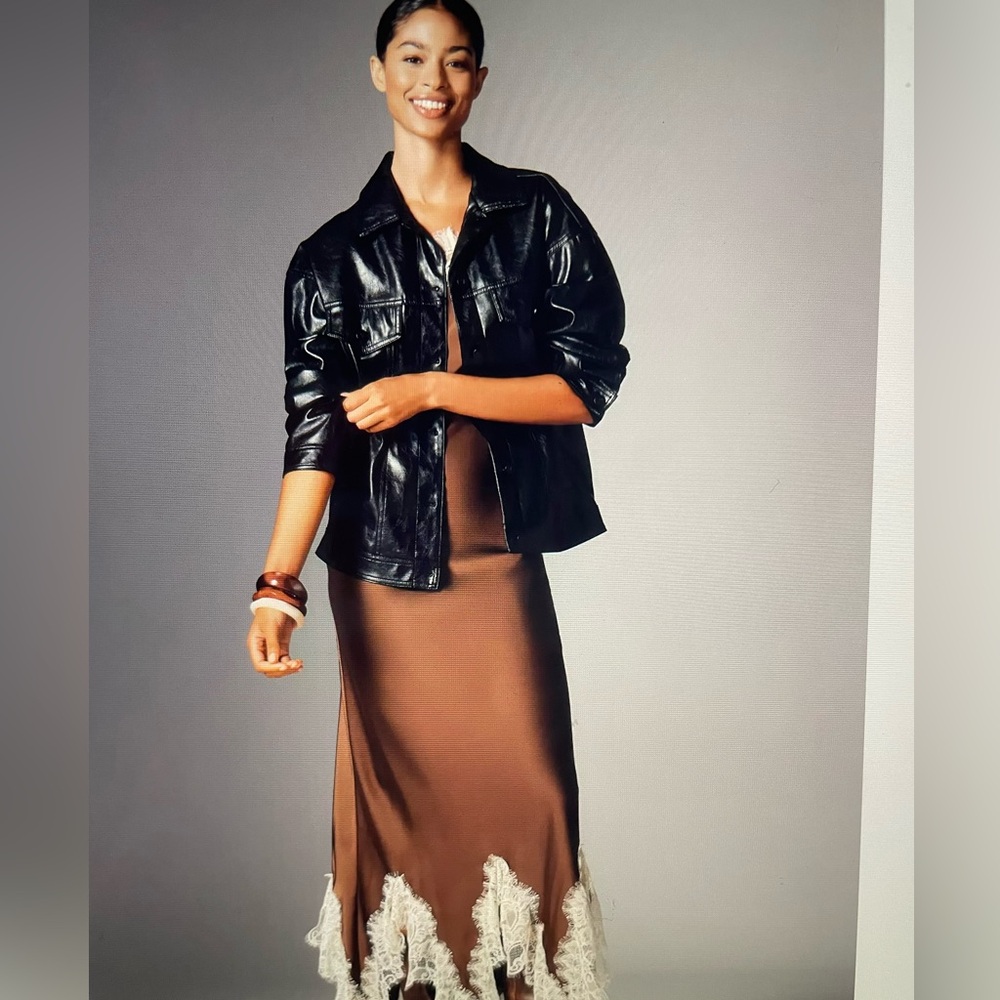 Pilcro Brand Weston Boyfriend Faux Leather Jacket